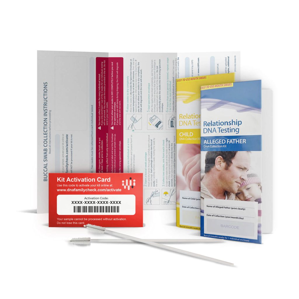 DNA Family Check Paternity Kit Contents
