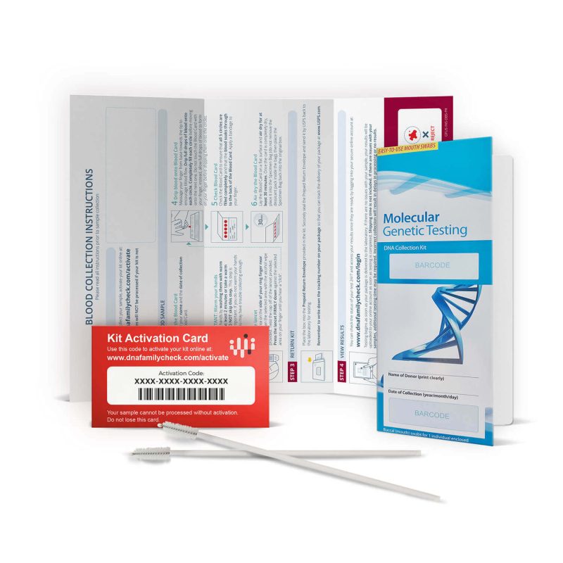 dnafamilycheck swab generic tests kit contents white